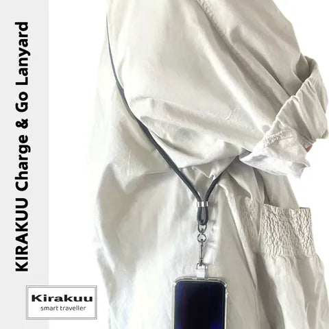 Kirakuu 充電手機繩|多用途頸繩手機帶|USB充電線【逢星期日截單, 預計 : 3至4星期發貨】