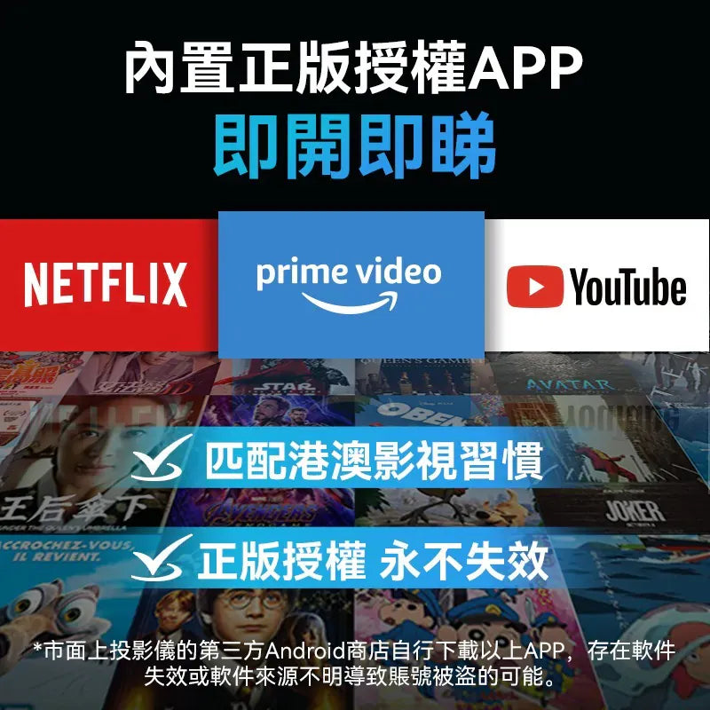 美國USATISFY真流明ANSI杜比環迴音360度旋轉投影自對焦4K巨萬多煤體智升級投影儀PRO【逢星期日截單, 預計 : 3至4星期發貨】