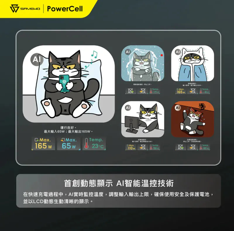 SAVEWO PowerCell PC20K1 高性能大容量行動電源【逢星期日截單, 預計 : 3至4星期發貨】