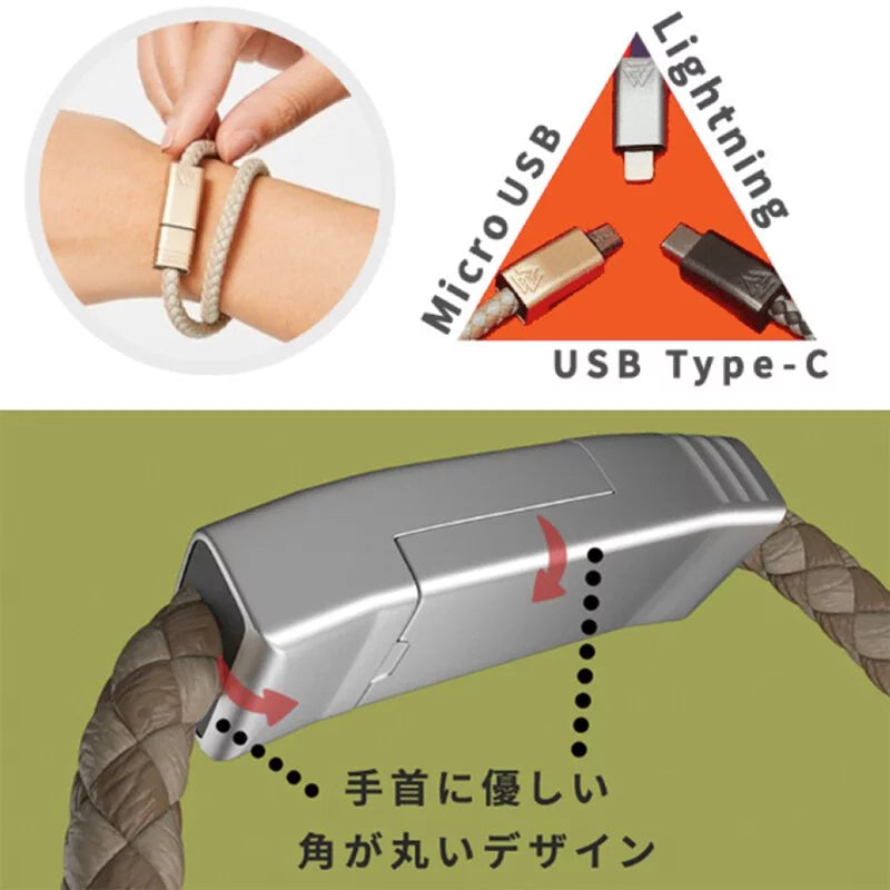 Juice Bangle二合一USB Cable手帶|手機配件|充電線|USB線|手環|手繩【逢星期日截單, 預計 : 3至4星期發貨】